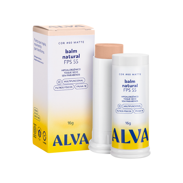 Balm Natural FPS 55 Efeito Matte Alva Personal Care