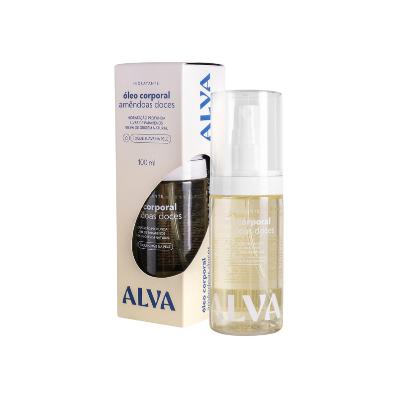 Óleo Corporal Hidratante de Amêndoa Doce Alva 100ml