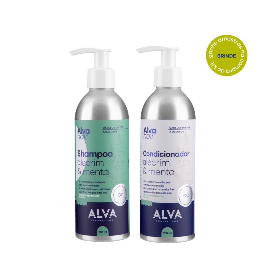 Kit Cabelos Saudáveis - 1 Shampoo Alecrim + 1 Condicionador Alecrim