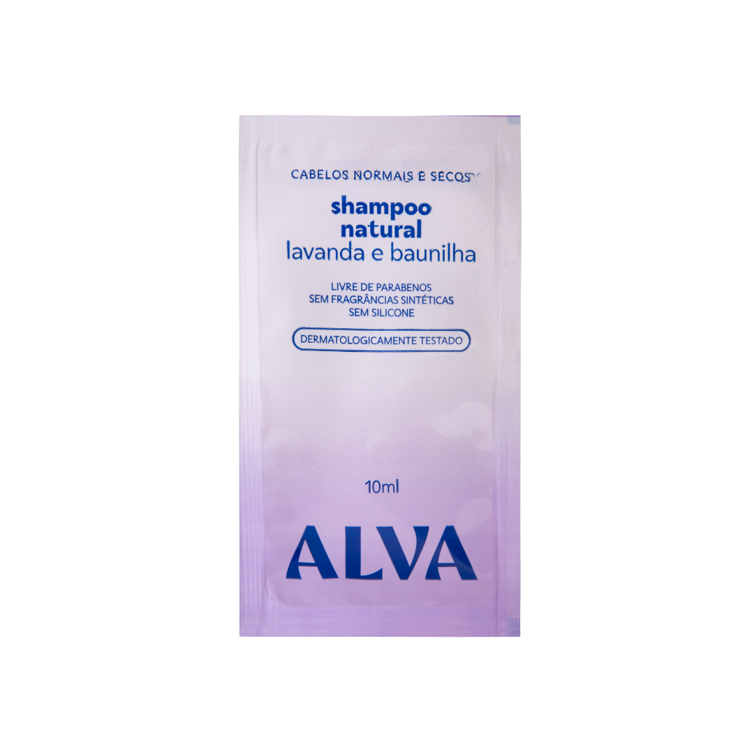 🎁 Sachê Shampoo - Lavanda e Baunilha Vegano 10ml Alva (100% off)