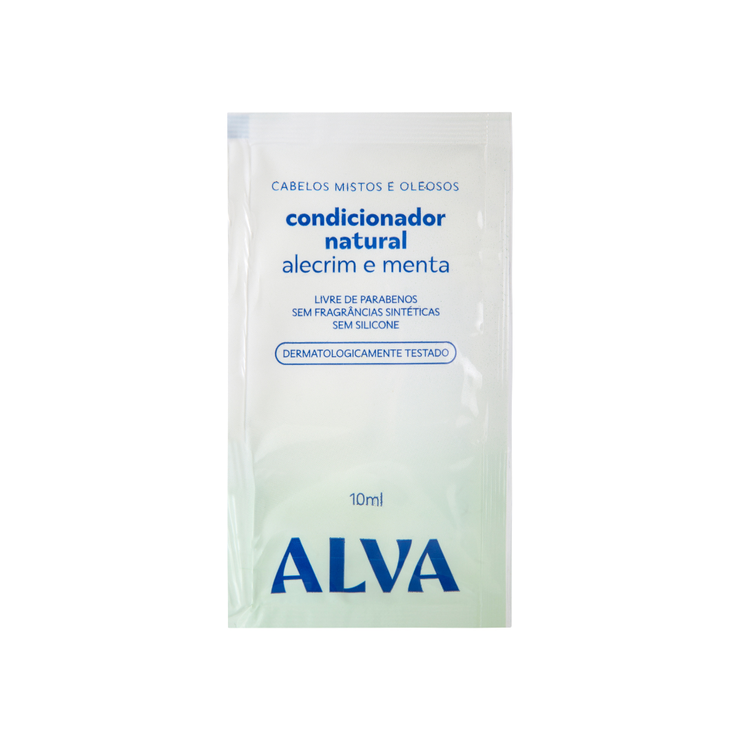 🎁 Sachê Condicionador - Alecrim e Menta Vegano 10ml Alva (100% off)