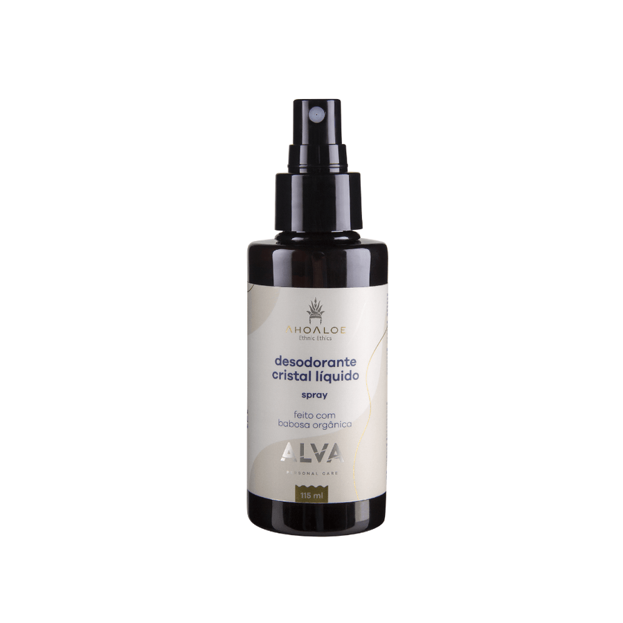 Desodorante Spray Cristal Natural Vegano 115ml Ahoaloe + Alva