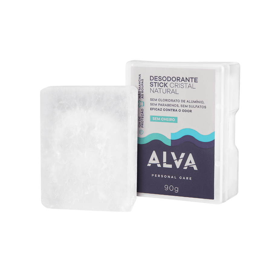 Desodorante Cristal Stick Stone Vegano 90g Alva