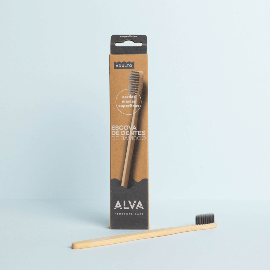 Escova de Dentes Bamboo Adulto Cerdas Super Finas Alva