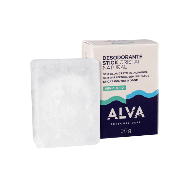 Desodorante Cristal Stick Stone Refil Vegano 90g Alva