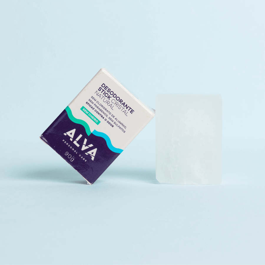 Desodorante Cristal Stick Stone Refil Vegano 90g Alva