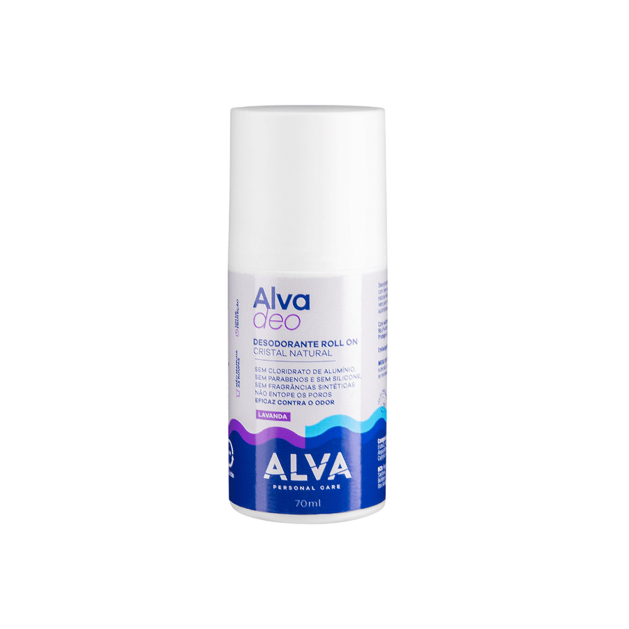 Desodorante Roll on Cristal Natural Lavanda Vegano 70ml Alva