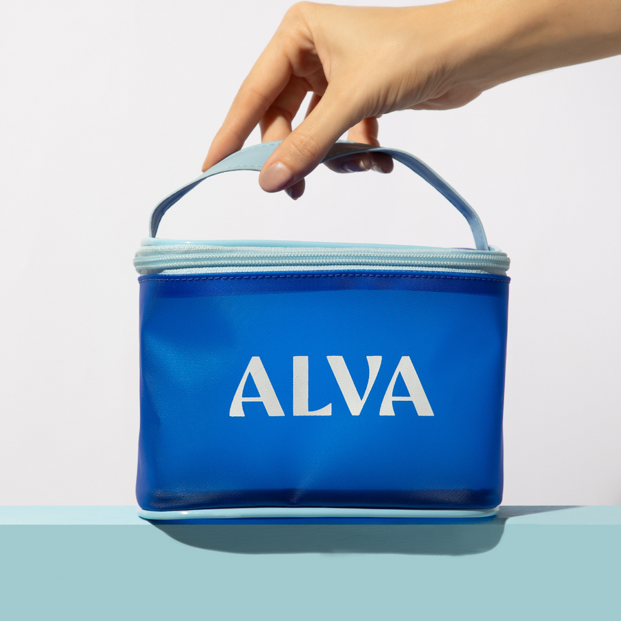 Necessaire Azul Transparente Alva