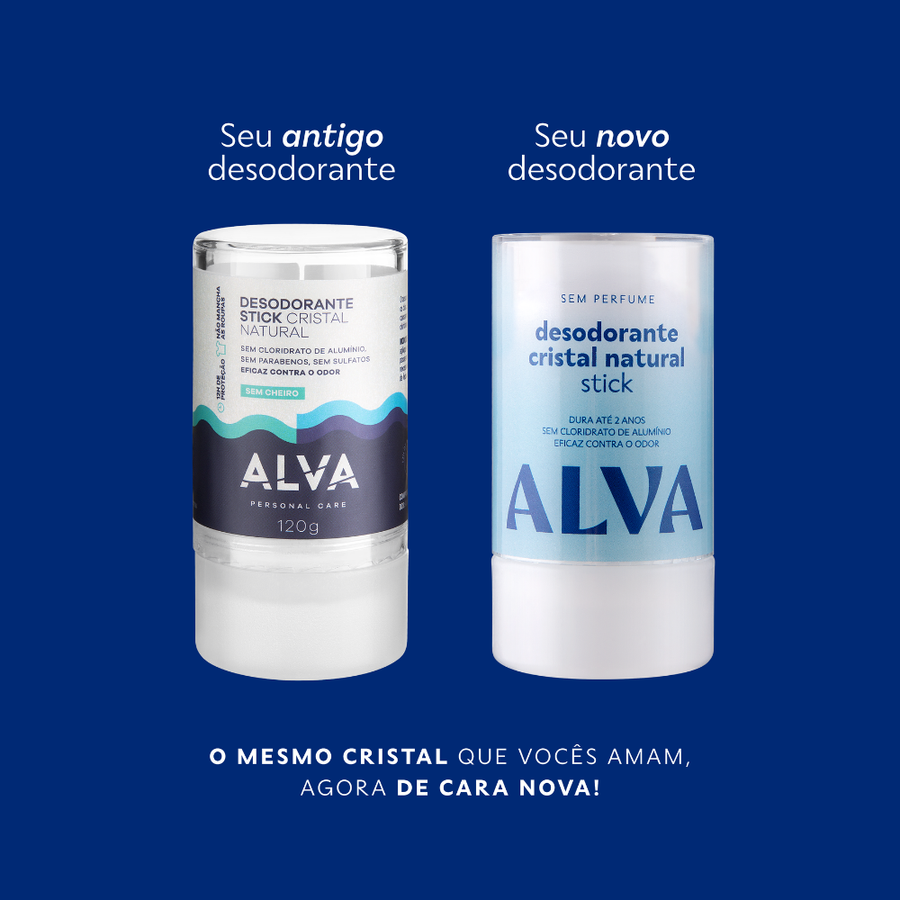 Kit Adeus CC Citrus - Desodorante Cristal Alva + Desodorante em Barra Citrus