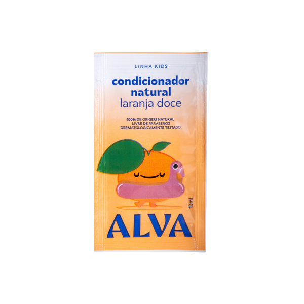 🎁 Sachê Condicionador Infantil - Laranja Doce e Baunilha Vegano 10ml Alva (100% off)