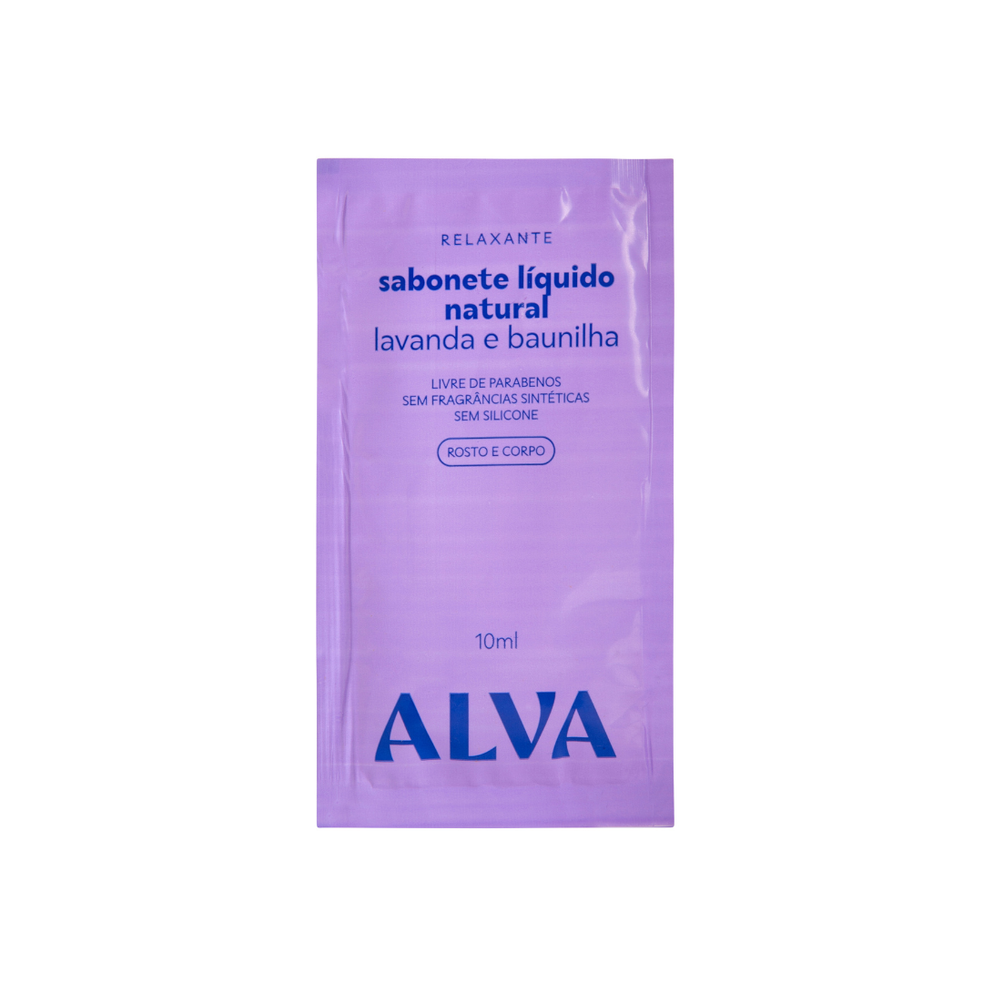🎁 Sachê Sabonete Líquido - Lavanda e Baunilha Vegano 10ml Alva (100% off)