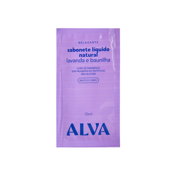 🎁 Sachê Sabonete Líquido - Lavanda e Baunilha Vegano 10ml Alva (100% off)