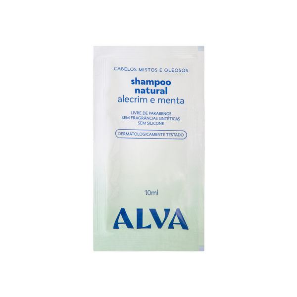 🎁 Sachê Shampoo - Alecrim e Menta Vegano 10ml Alva (100% off)