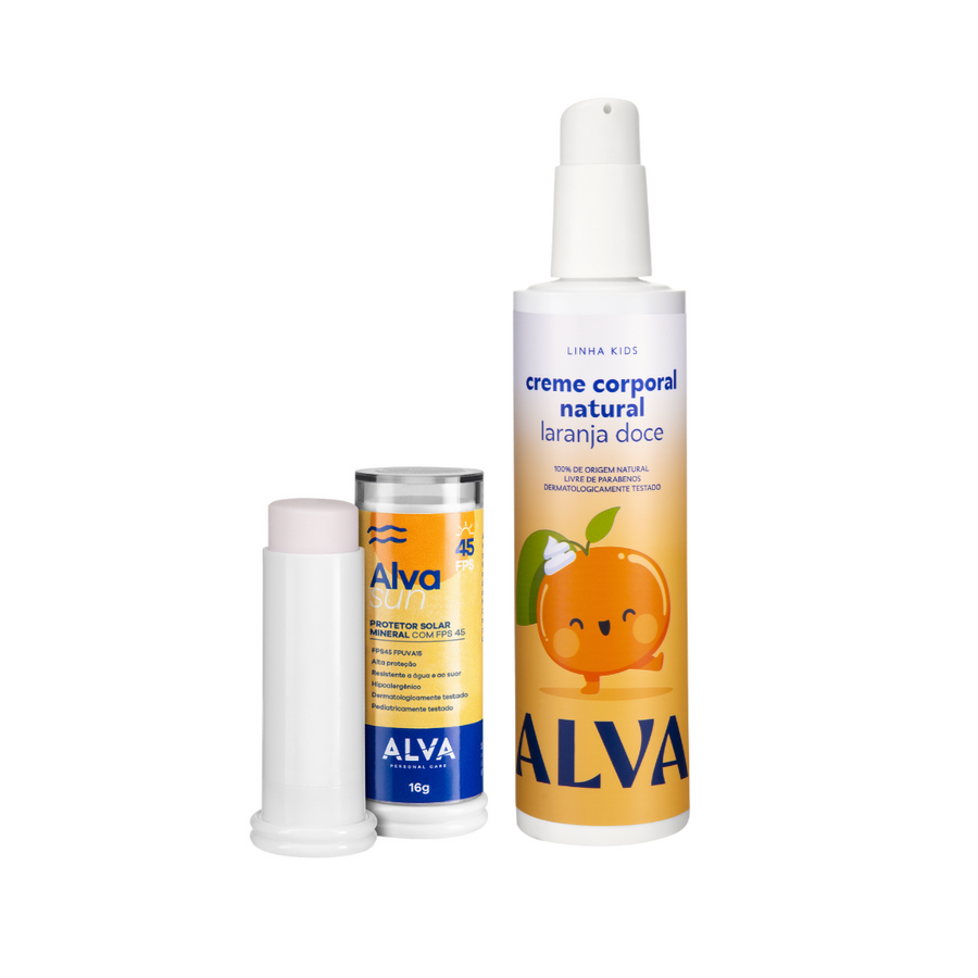 Kit Alva Sun Kids - Protetor Solar + Creme Corporal