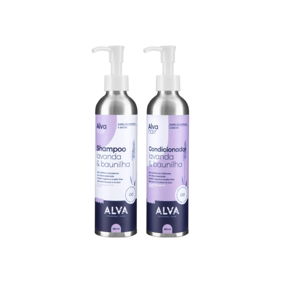 Kit Cabelos Saudáveis - 1 Shampoo Lavanda + 1 Condicionador Lavanda