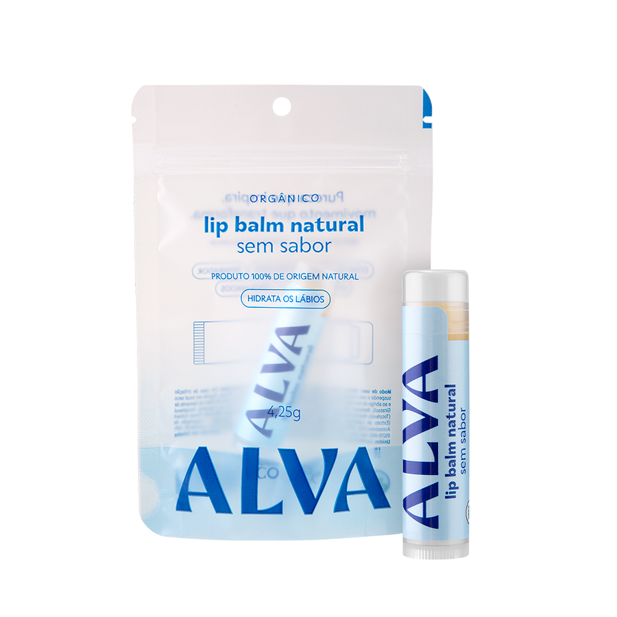 🎁 Hidratante Labial Orgânico Sem Sabor 4,25g Alva (100% off)
