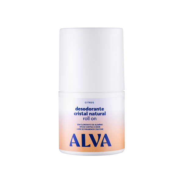 Desodorante Roll on Cristal Natural Citrus Vegano 50ml Alva