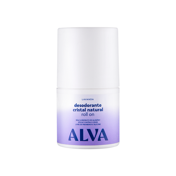 Desodorante Roll on Cristal Natural Lavanda Vegano 50ml Alva