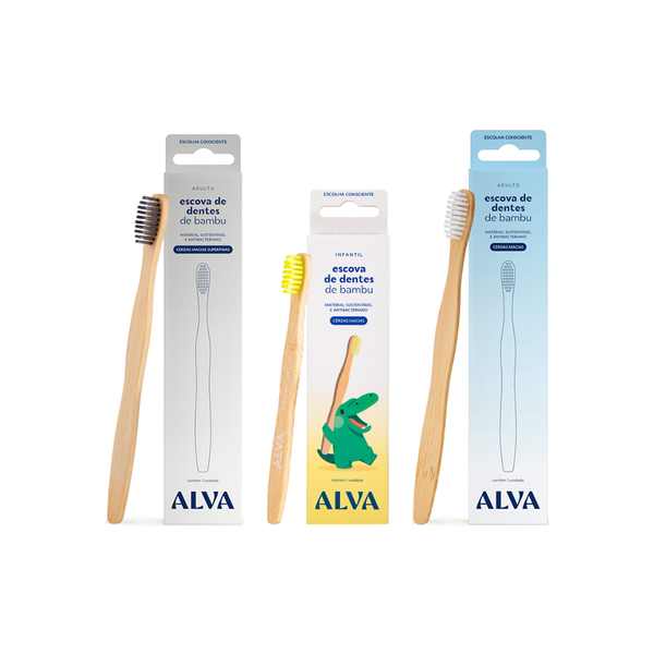 Kit Trio Escovas de Dente - Para Toda a Família