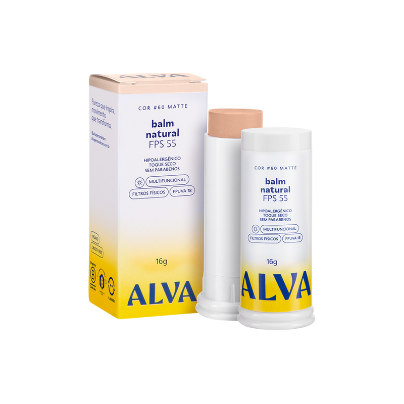 Balm Natural FPS 55 Efeito Matte Alva Personal Care