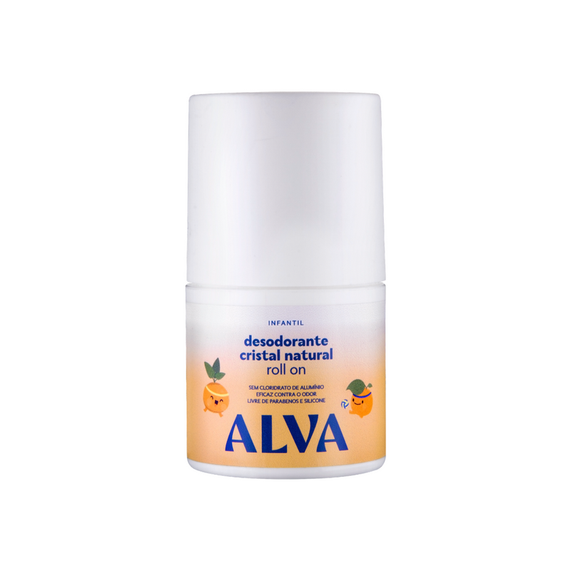 Desodorante Roll On Infantil Natural Laranja Doce Vegano 50ml Alva