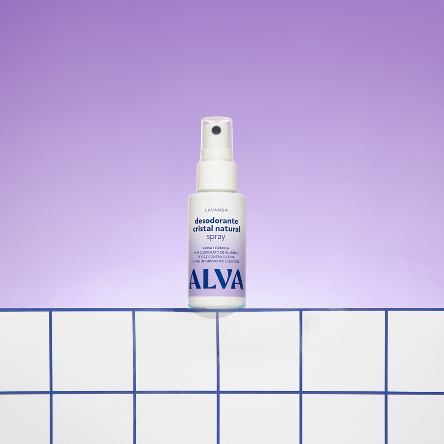 Desodorante Spray Cristal Natural Lavanda Vegano 30ml Alva
