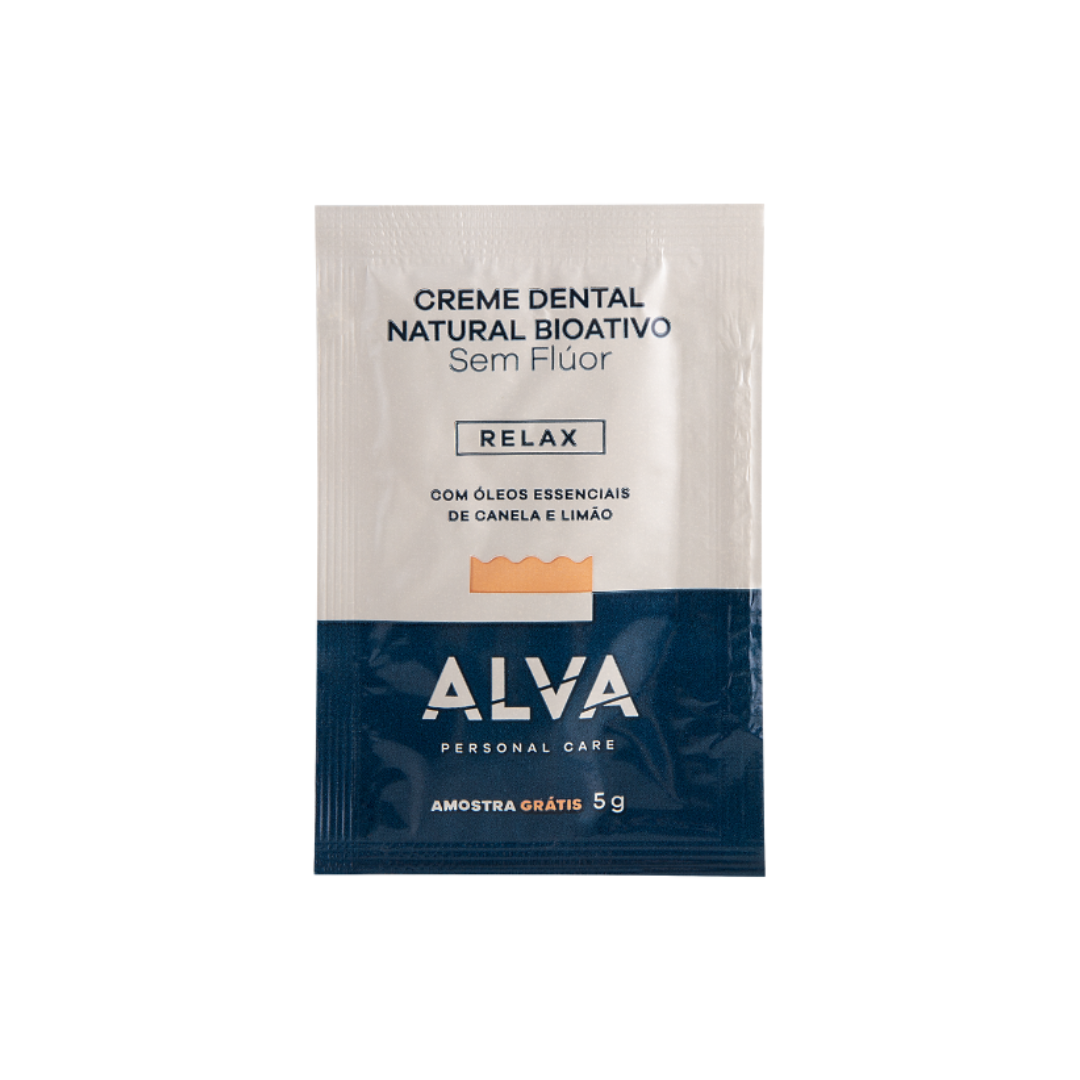 🎁 Sachê Creme Dental Relax - Canela e Limão 5g Alva (100% off)