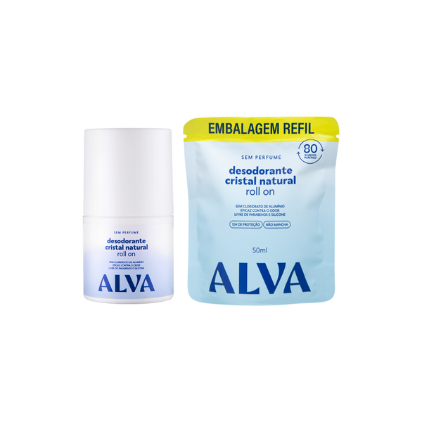 Kit Roll on Sem Perfume + Refil Alva