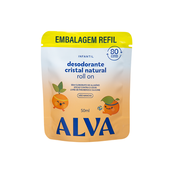 🎁 Refil Desodorante Infantil Natural Roll On 50ml Alva (50% off)