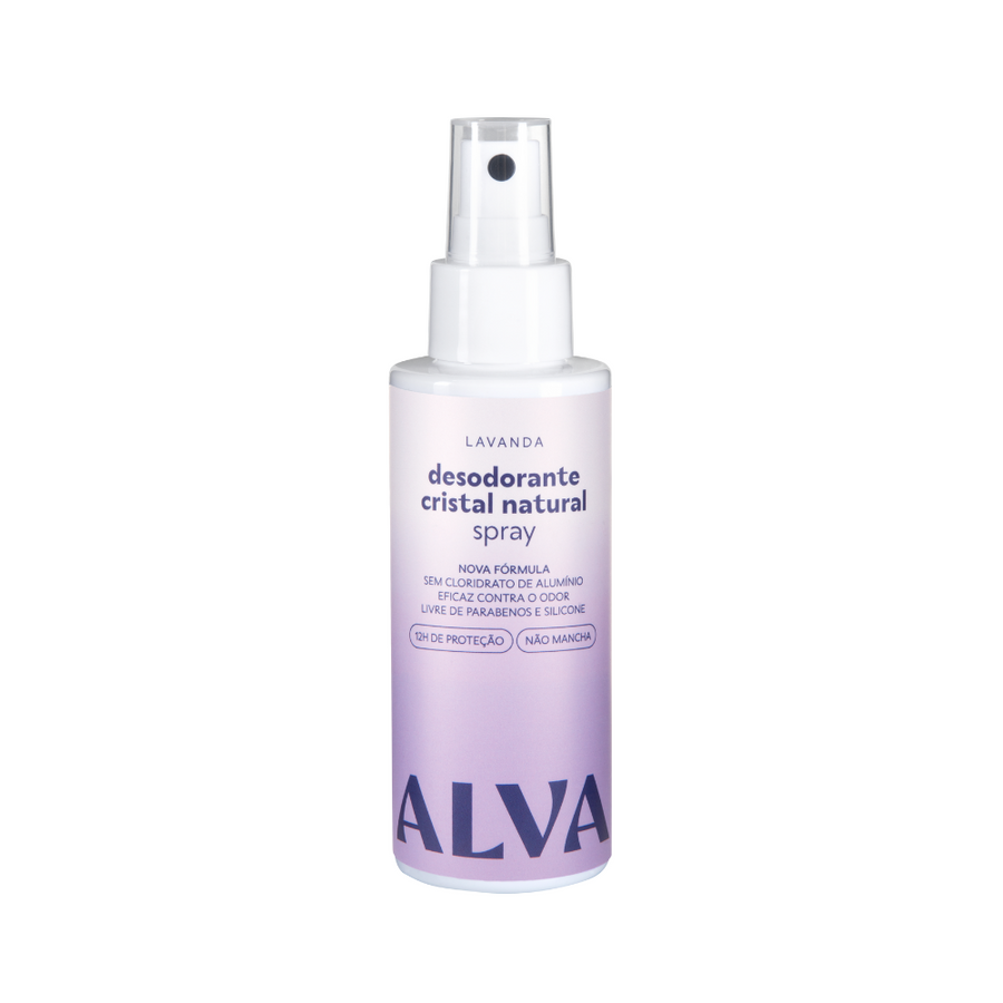 Desodorante Spray Cristal Natural Lavanda Vegano 120ml Alva