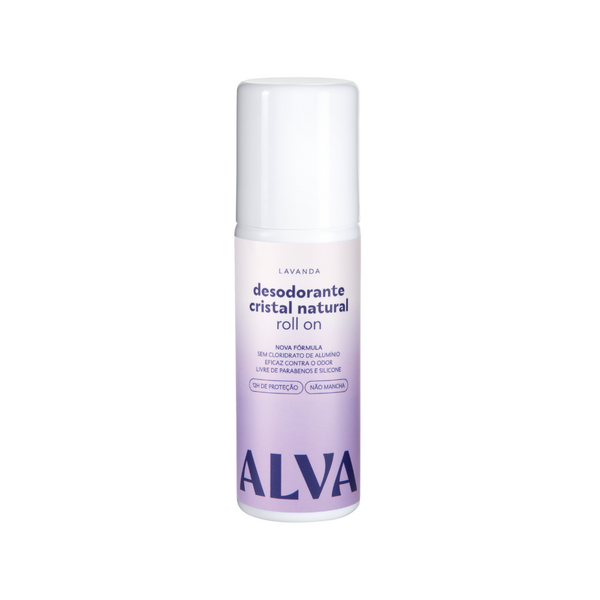 Desodorante Roll on Cristal Natural Lavanda Vegano 70ml Alva